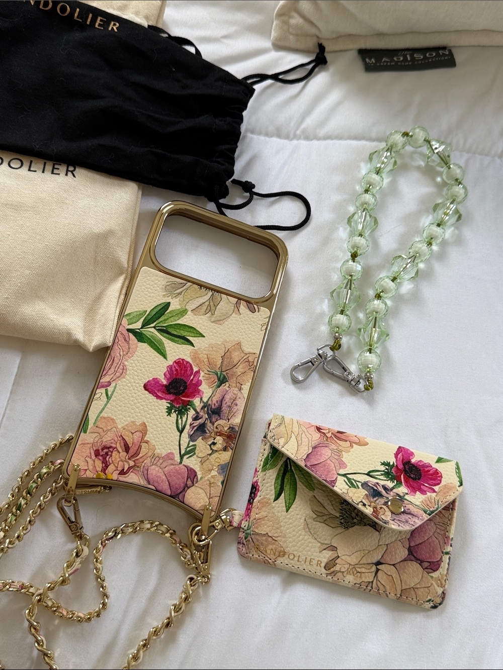 BRAND NEW bandolier Floral Leather Crossbody Case & Wallet iPhone 17 pro max